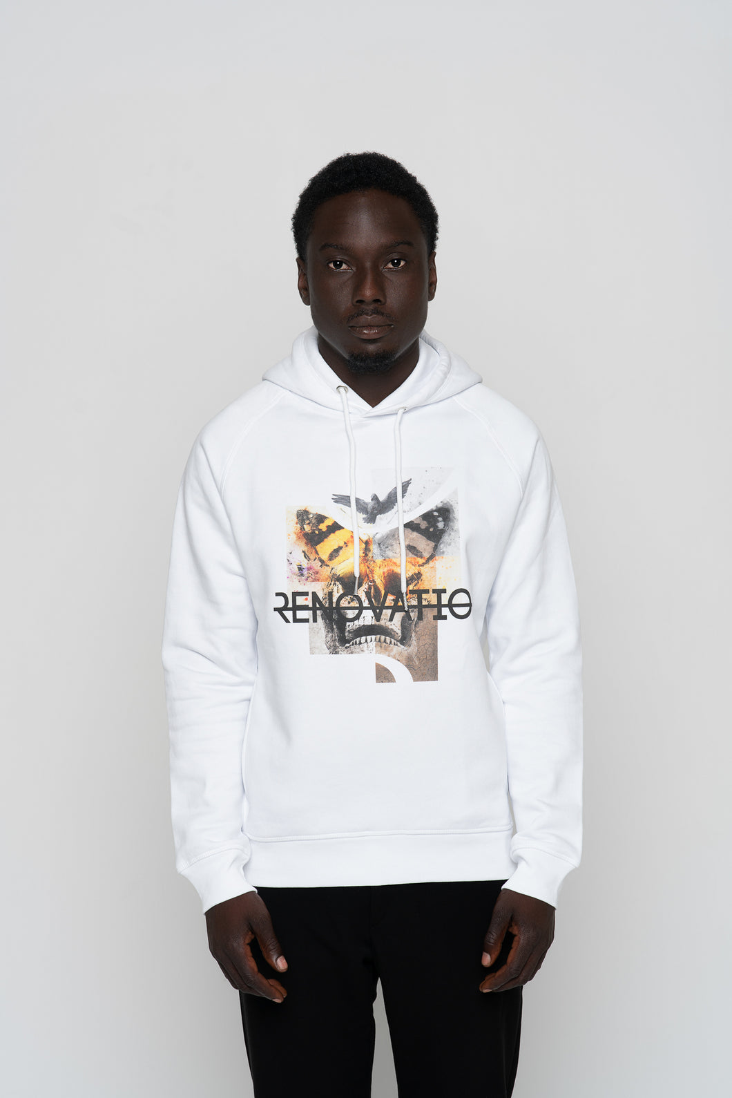 Rebirth Print Hoodie - White