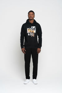 Rebirth Print Hoodie - Black